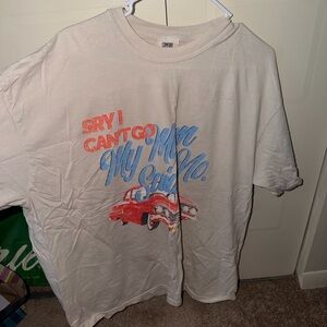 SHOP KRISTIN JONES Cream V-Neck Tee